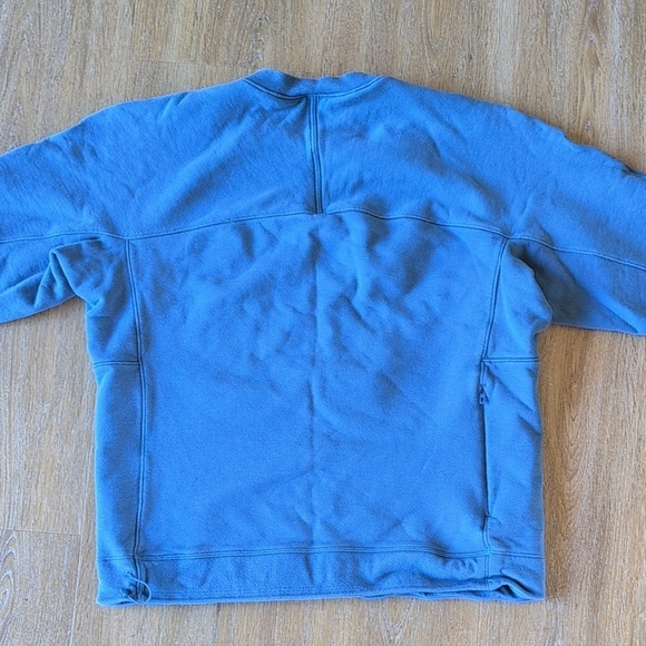 Lululemon French Terry Oversized Long Sleeve Crew Sweatshirt Men's M Blue - Picture 8 of 9